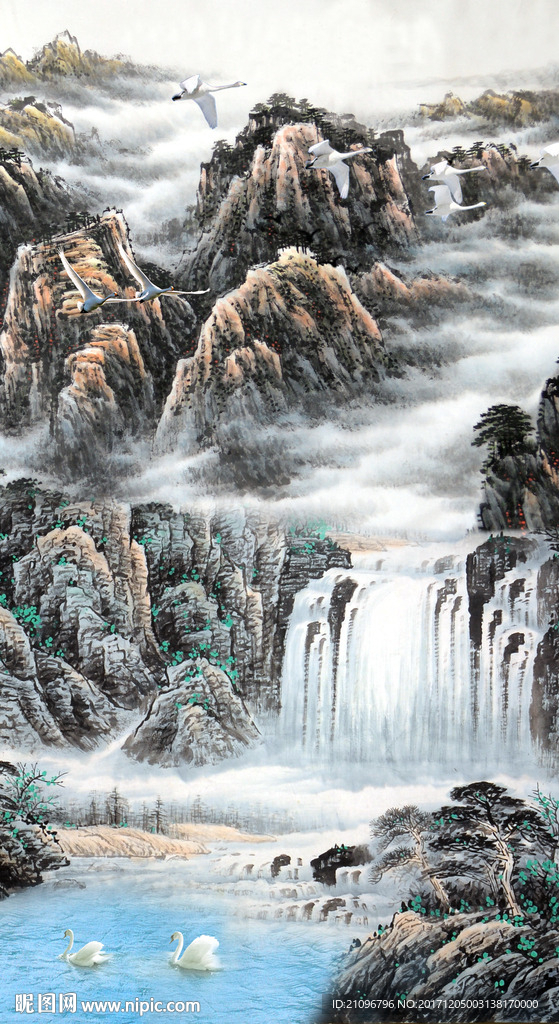 国画山水玄关