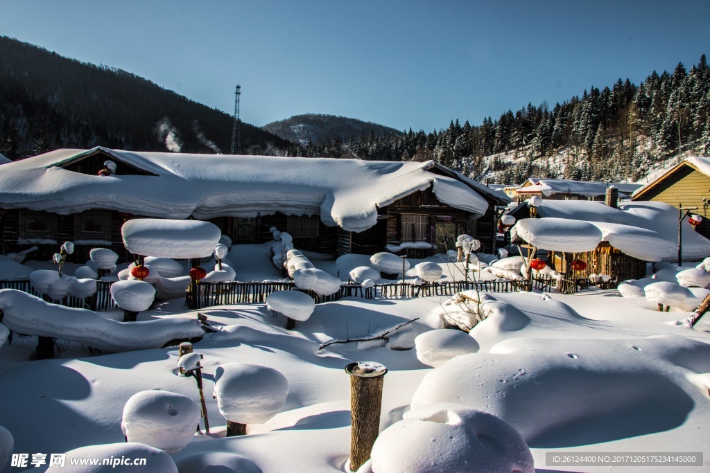 雪山 雪地 雪花 冬天 山脉