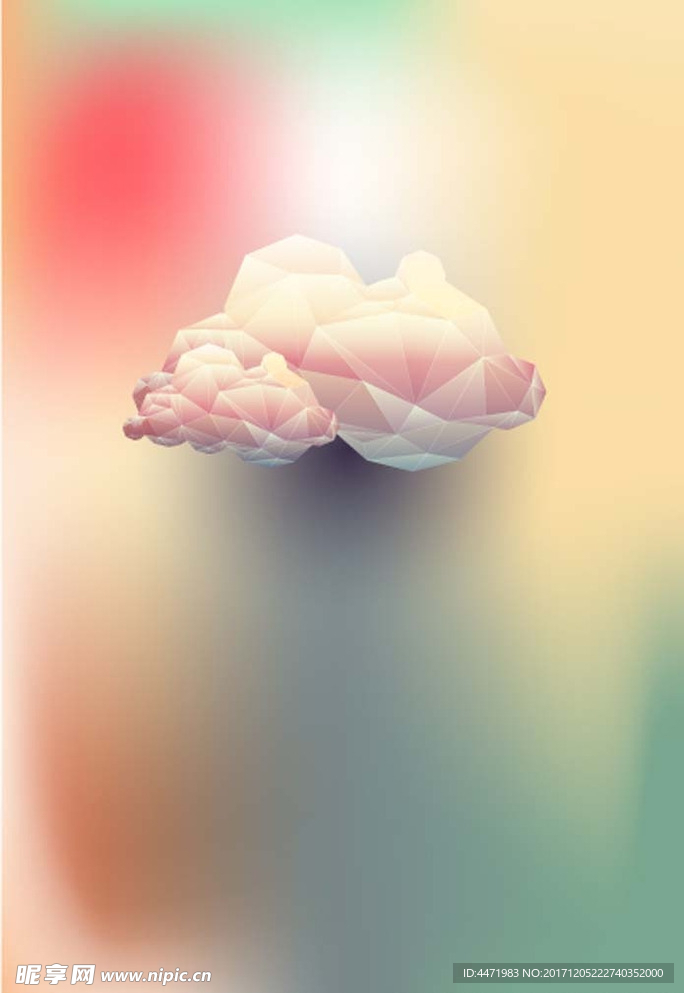 渐变色 立体 背景 海报 矢量