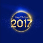 梦幻背景金色光圈2017年海报