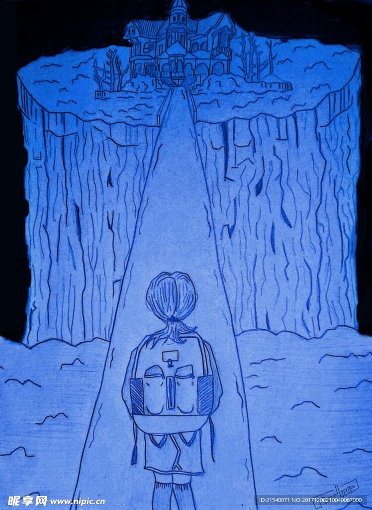 蓝色