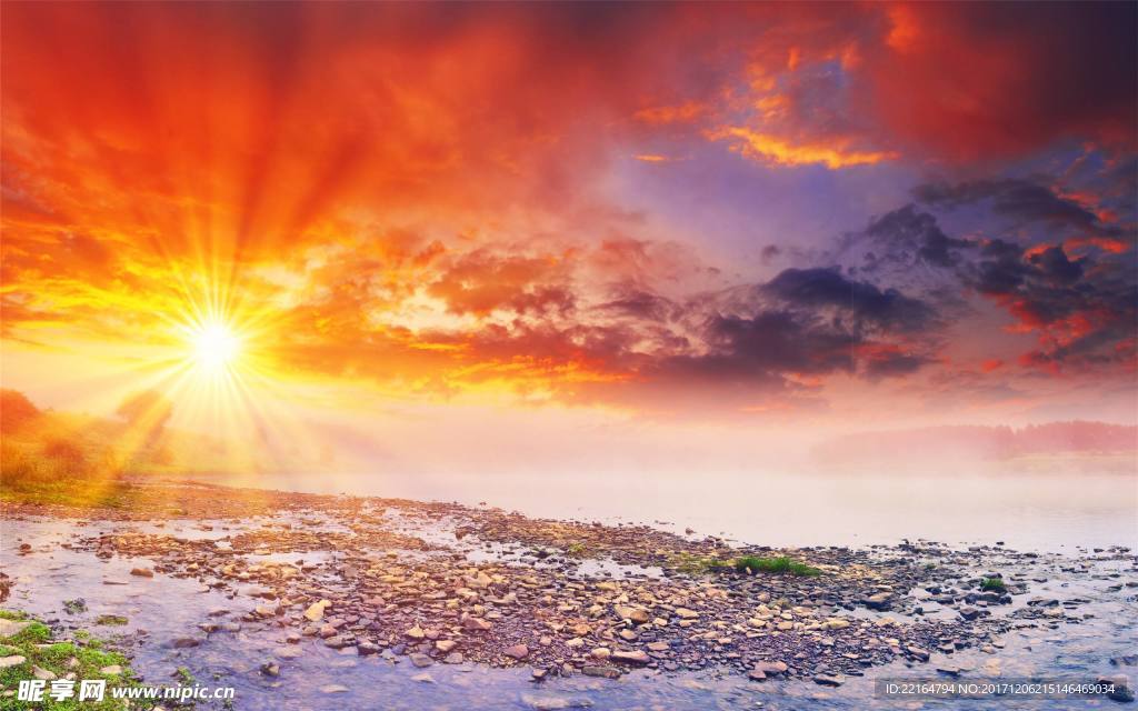 海边夕阳