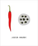 火锅元素--辣椒/藕片