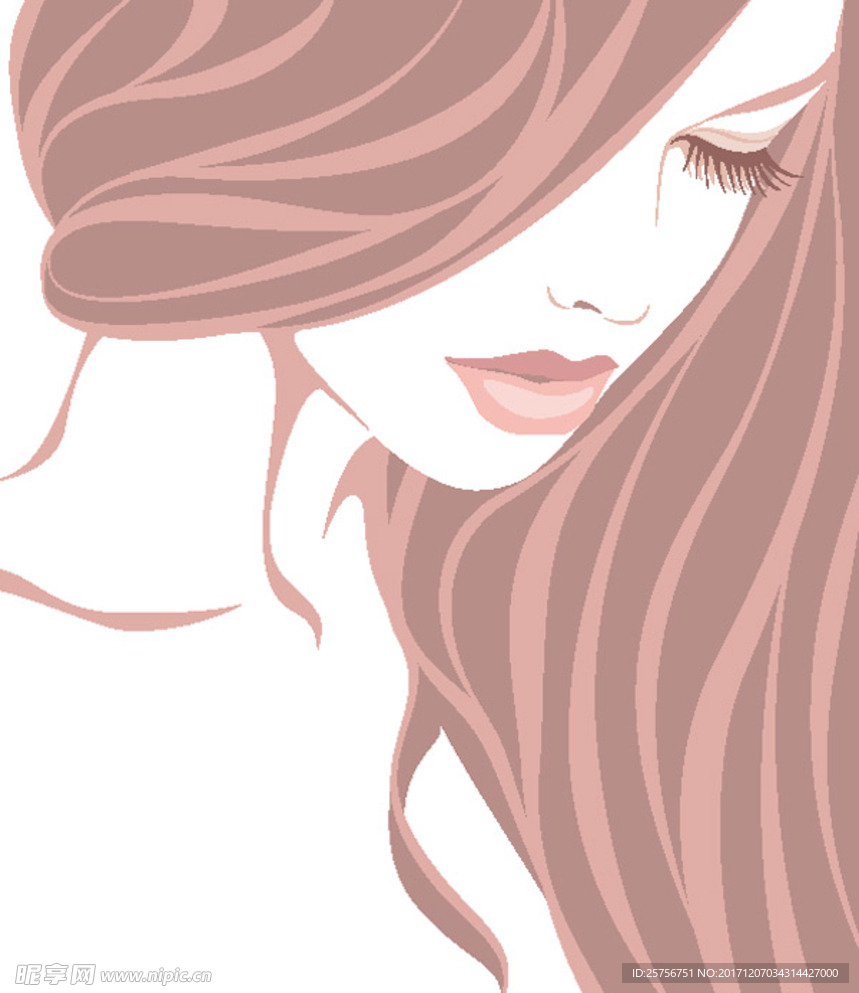 美发造型插画