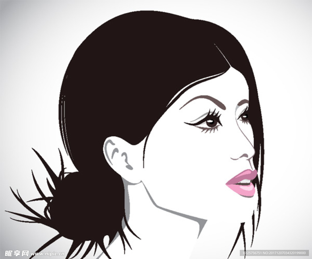 美发造型插画