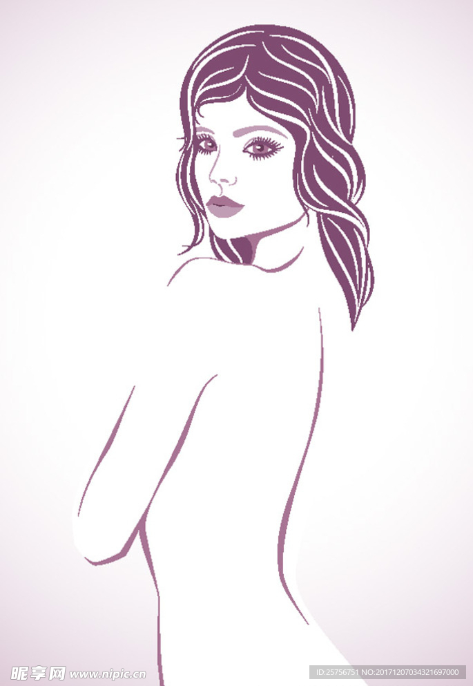 美发造型插画