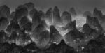 杨泳梁手绘画 中国风水墨画 山