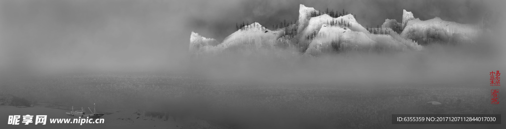 杨泳梁手绘画  中国风水墨画