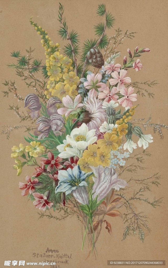 客厅装饰画  油画花瓶  装饰