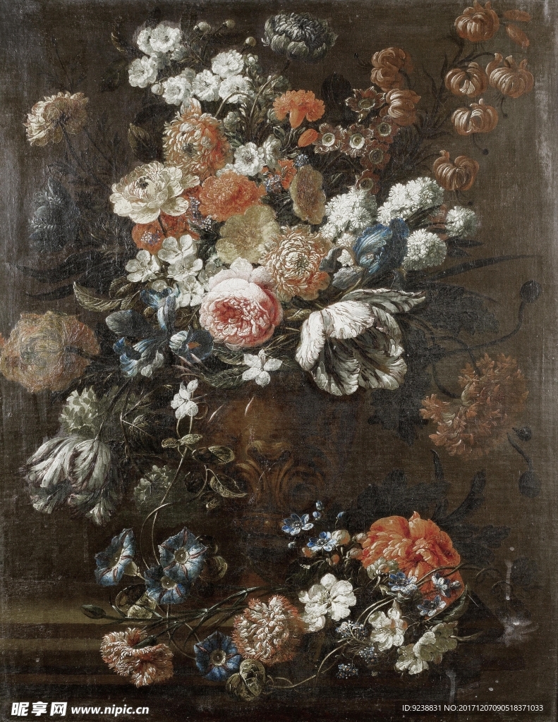 客厅装饰画  油画花瓶  装饰
