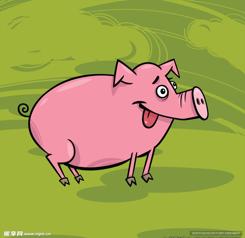 手绘十二生肖猪图片设计图__其他_动漫动画_设计图库_昵图网nipic.com