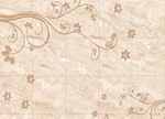 欧式大理石背景手绘花藤