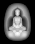 灰度图 浮雕图 佛教坐佛祖