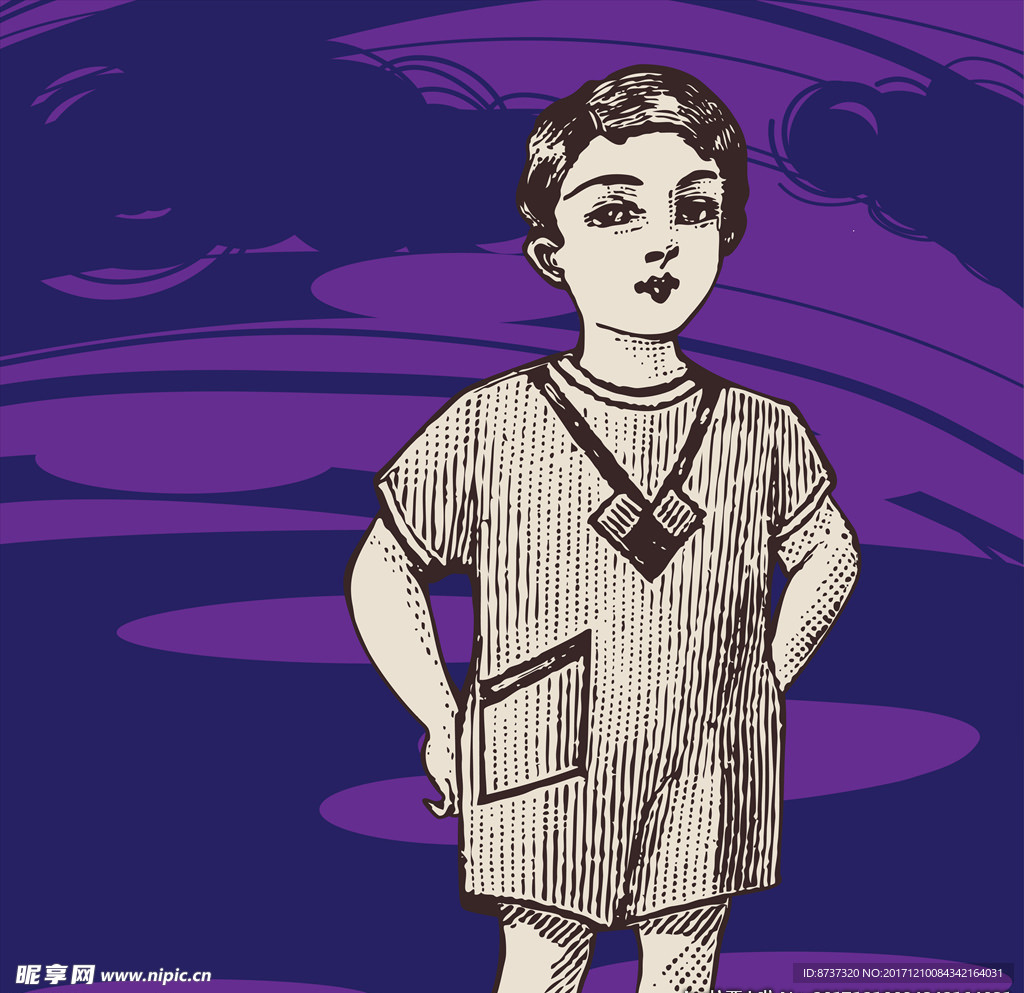 钢笔画欧式画面