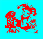 我和小兔子剪纸