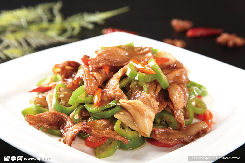 农家炒肉饭美食图片