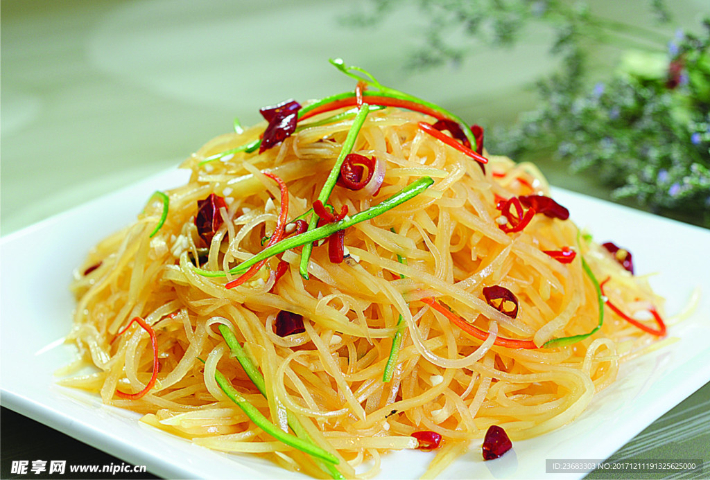 酸辣土豆丝美食图片