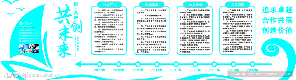 企业文化异形雕刻展板