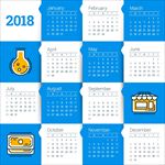 2018年历矢量设计