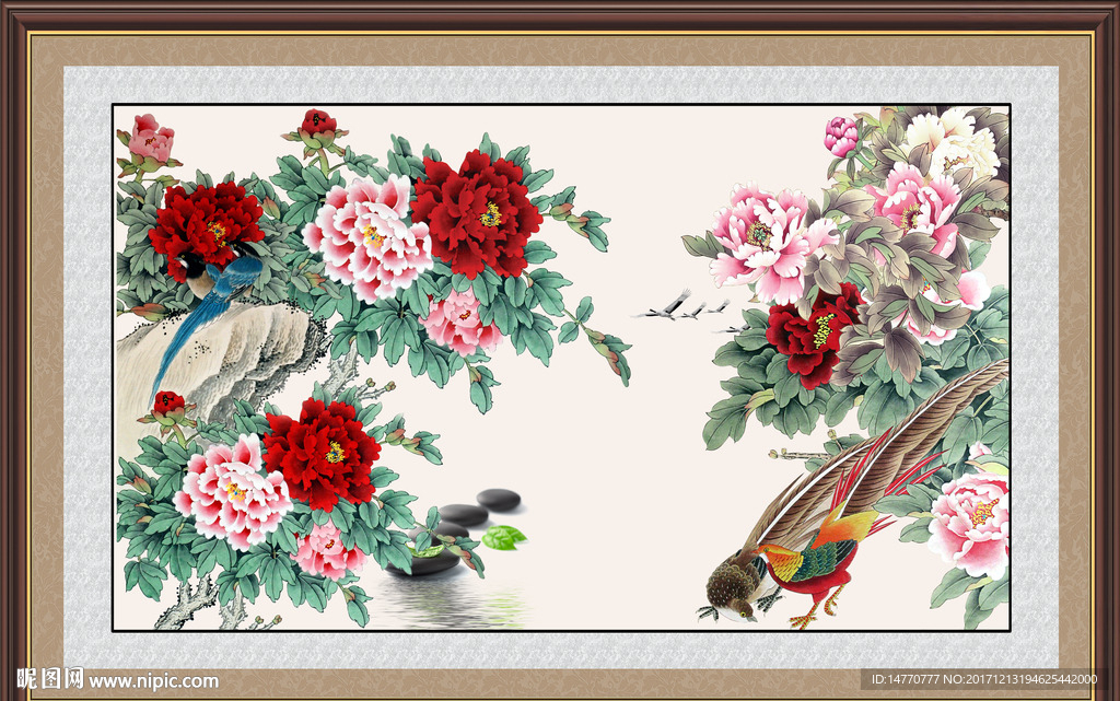 花鸟牡丹