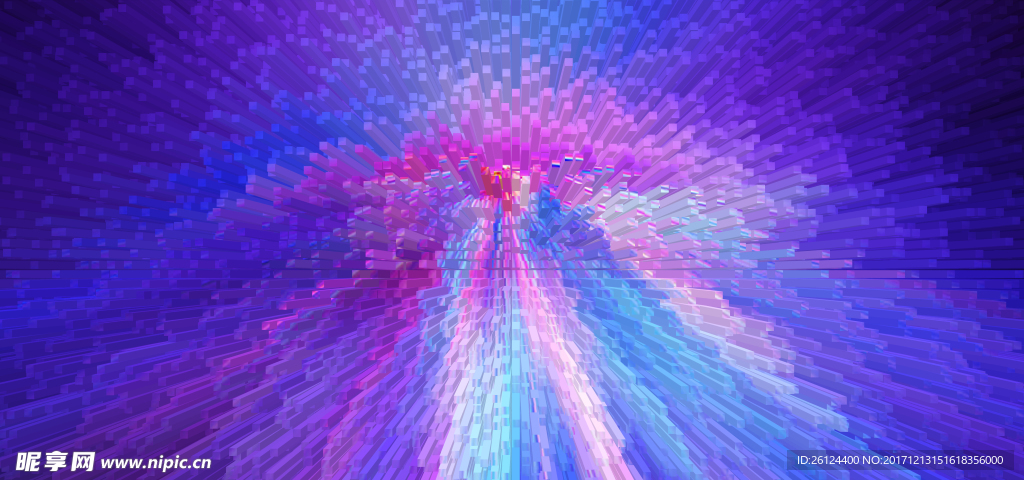 科技 几何 立体 粒子 光影