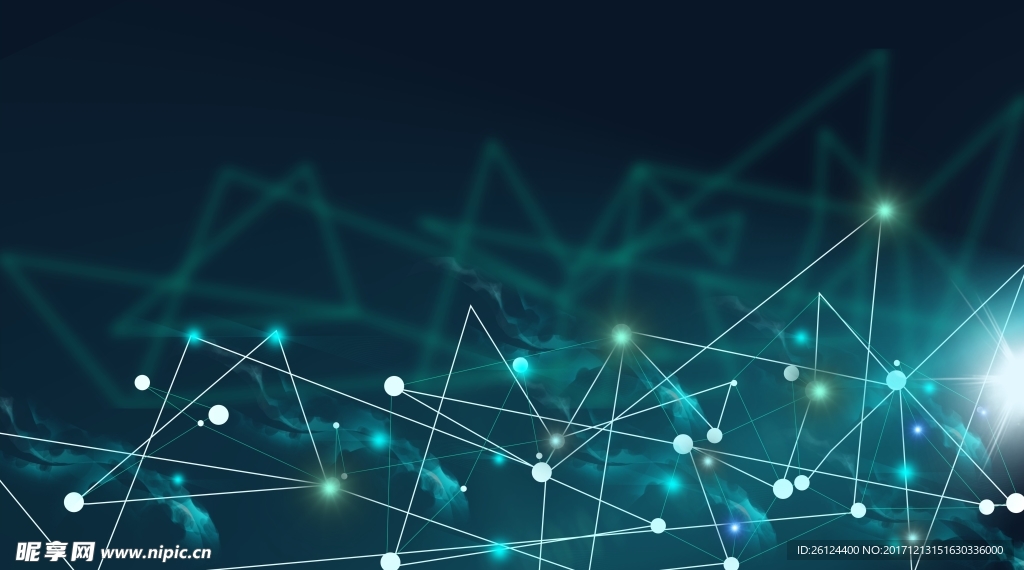 科技 几何 立体 粒子 光影