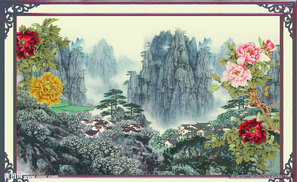 国画牡丹