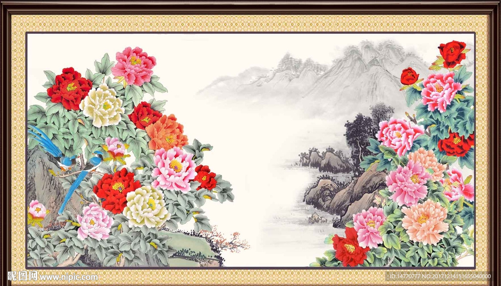 国画牡丹