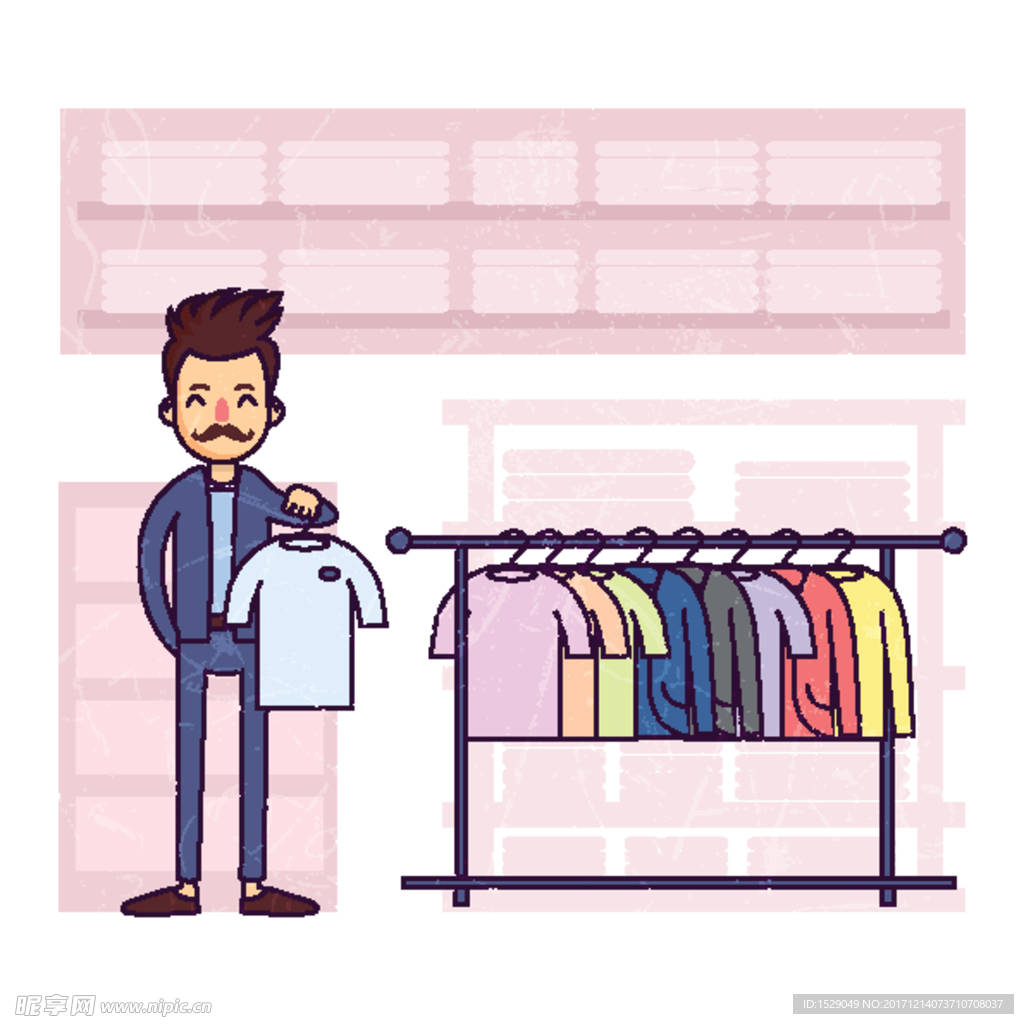 商店购物插画