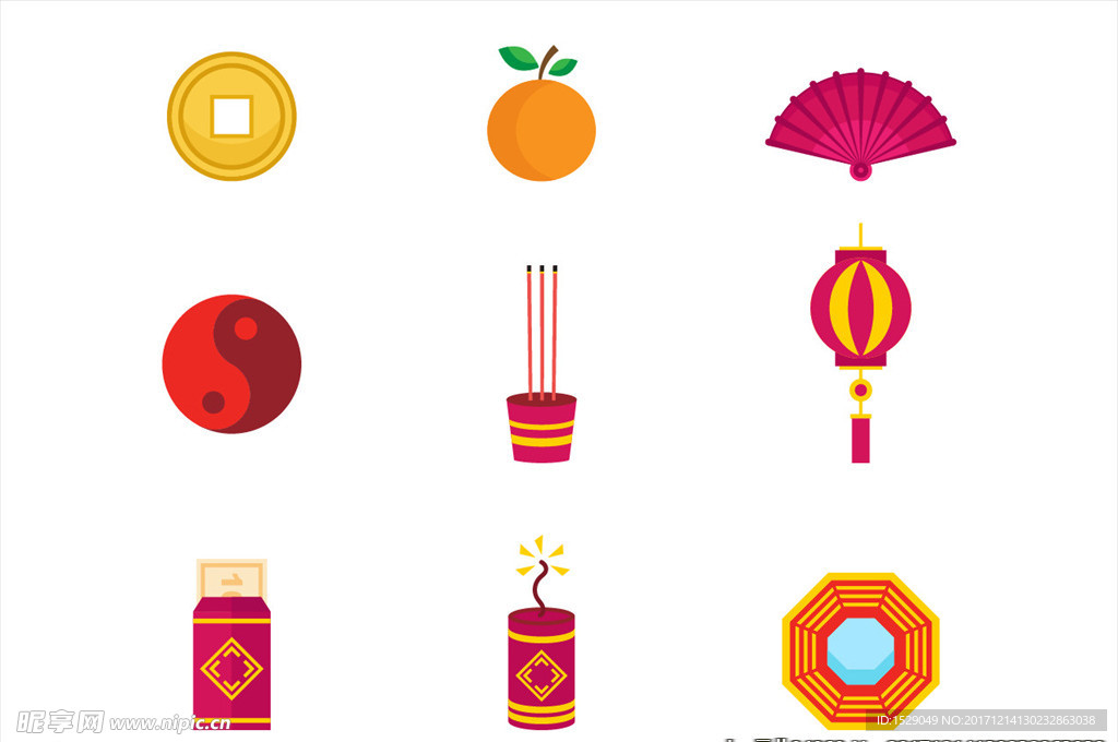 中国新年元素图标