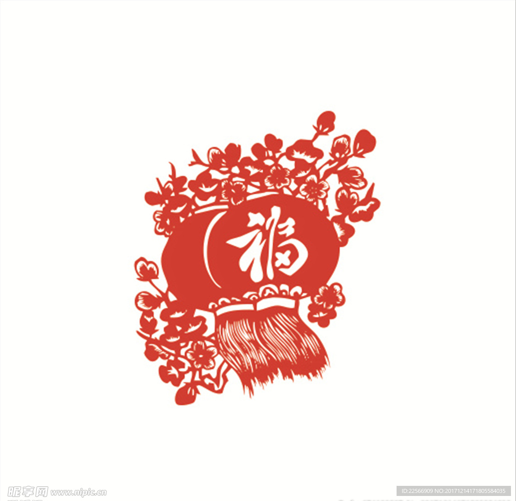 灯笼剪纸