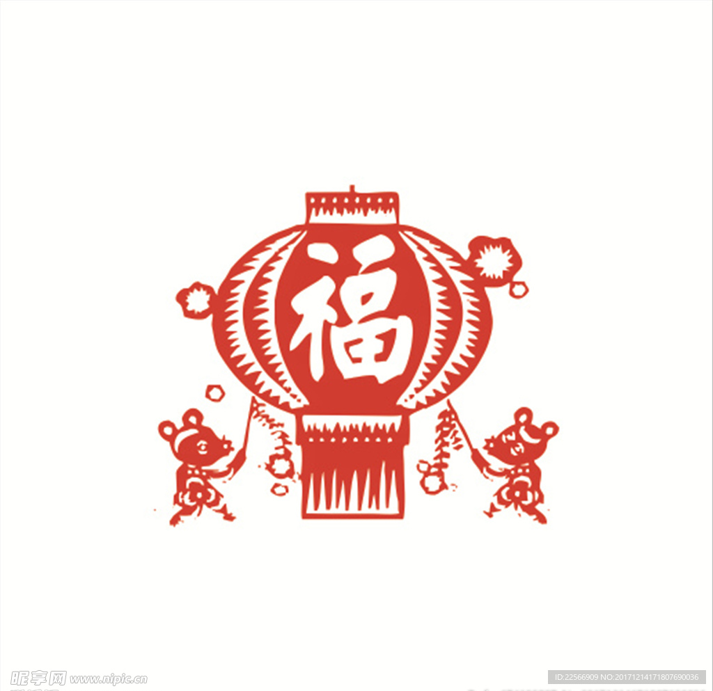 灯笼剪纸
