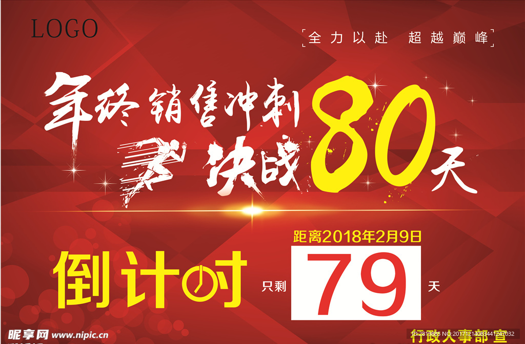 年终冲刺展板