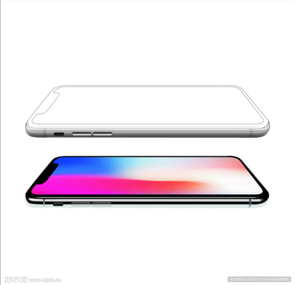 iphoneX无限高清矢量图