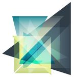 抽象立体几何三角渐变立体矢量图