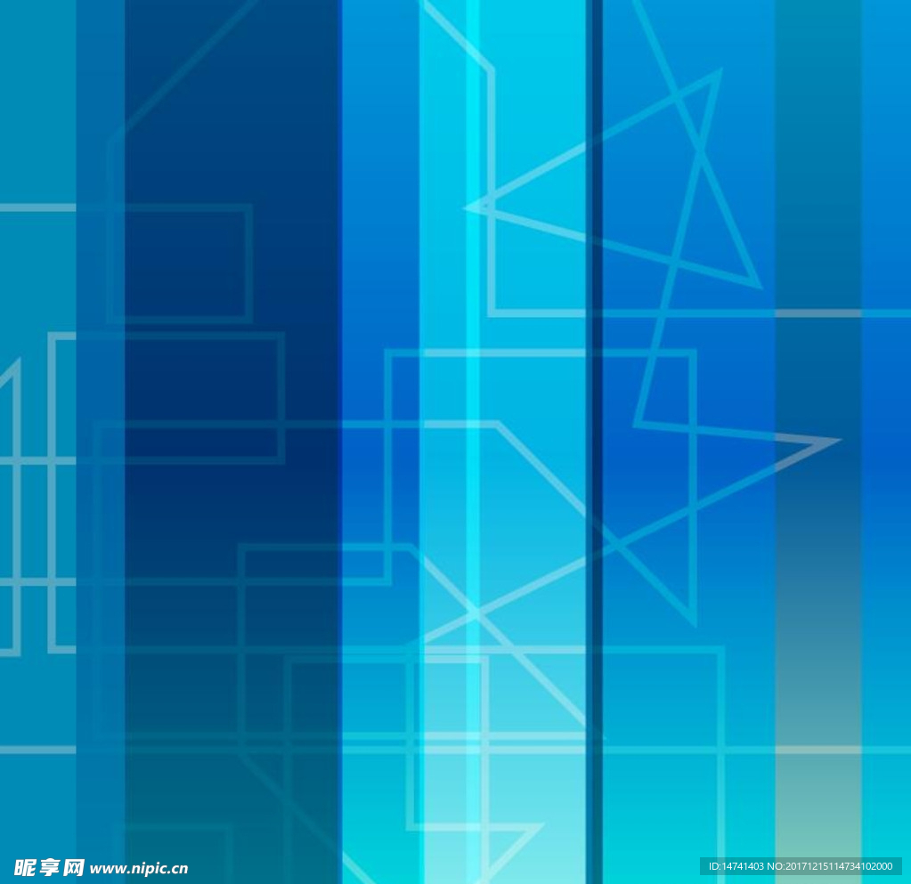 渐变手绘几何线条图案矢量图