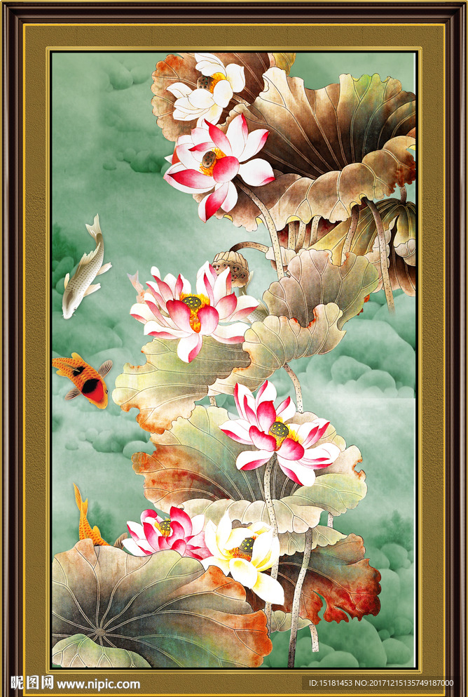 国画荷花