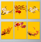 免抠梅花树枝PNG素材