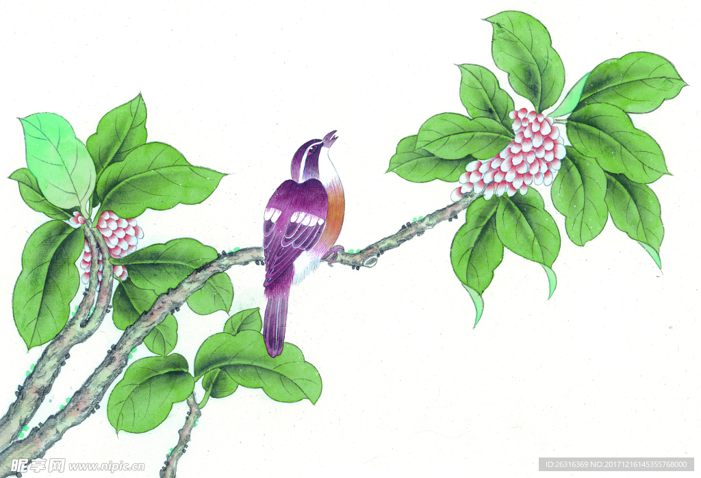 中式花鸟工笔画