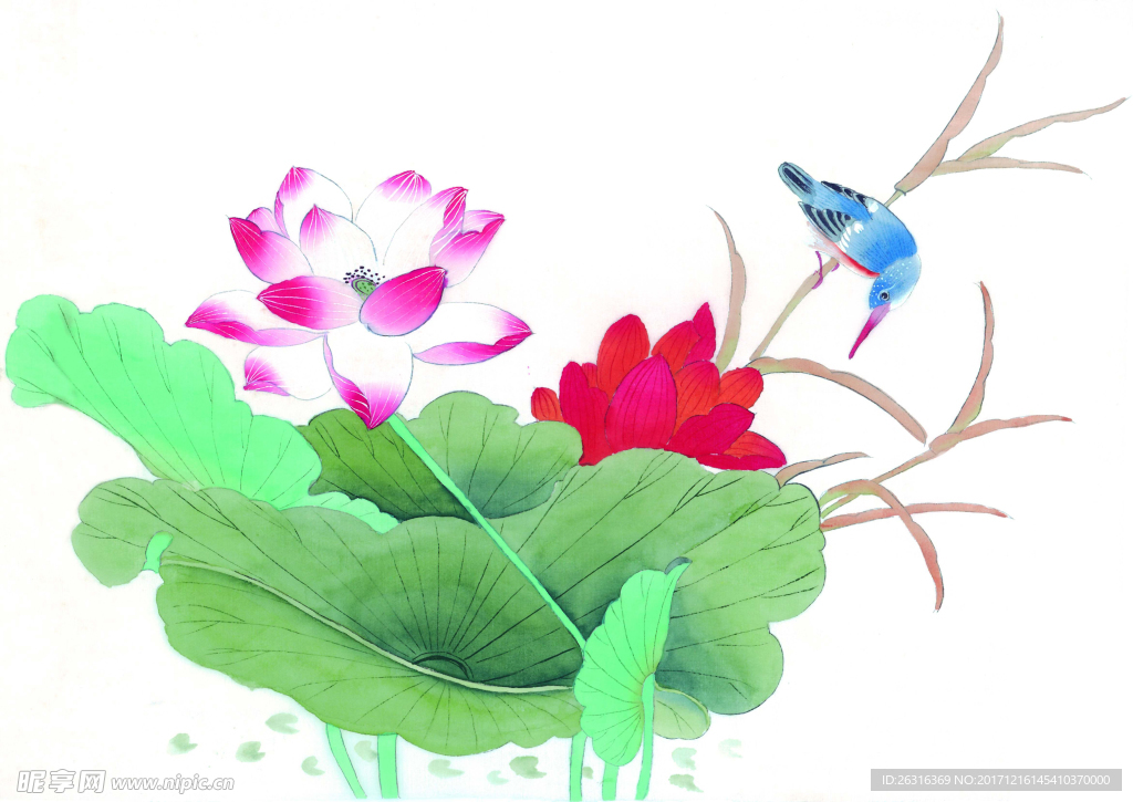 中式花鸟工笔画