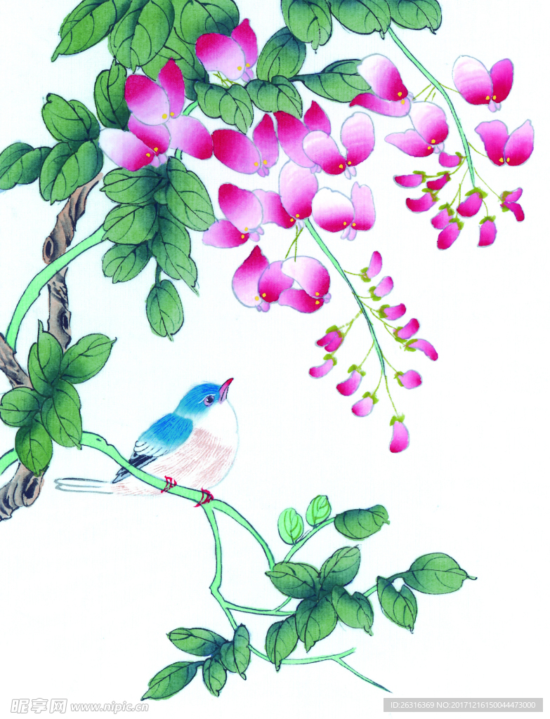 中式花鸟工笔画