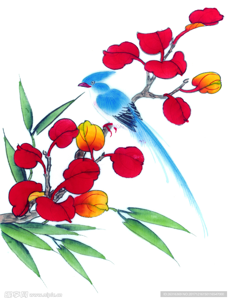 中式花鸟工笔画