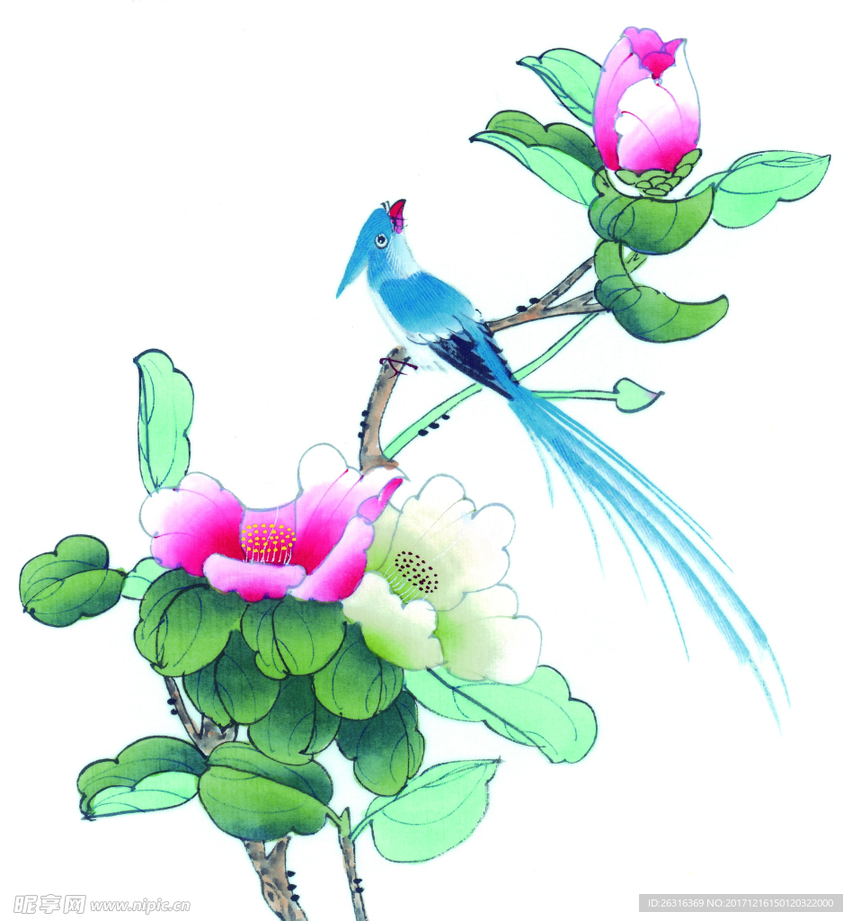 中式花鸟工笔画