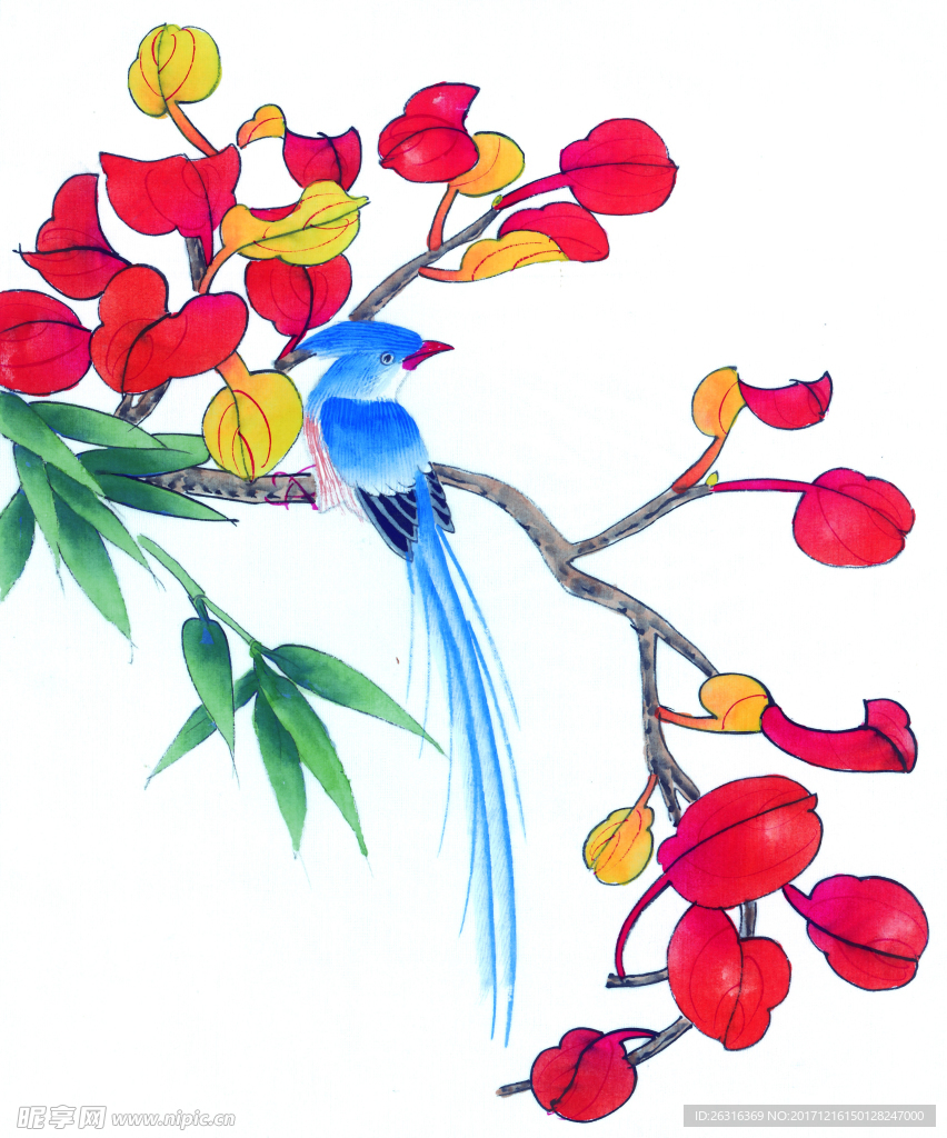 中式花鸟工笔画