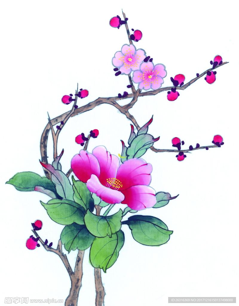 中式花鸟工笔画