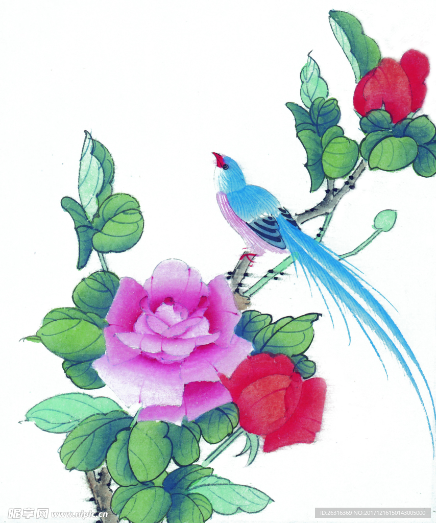 中式花鸟工笔画