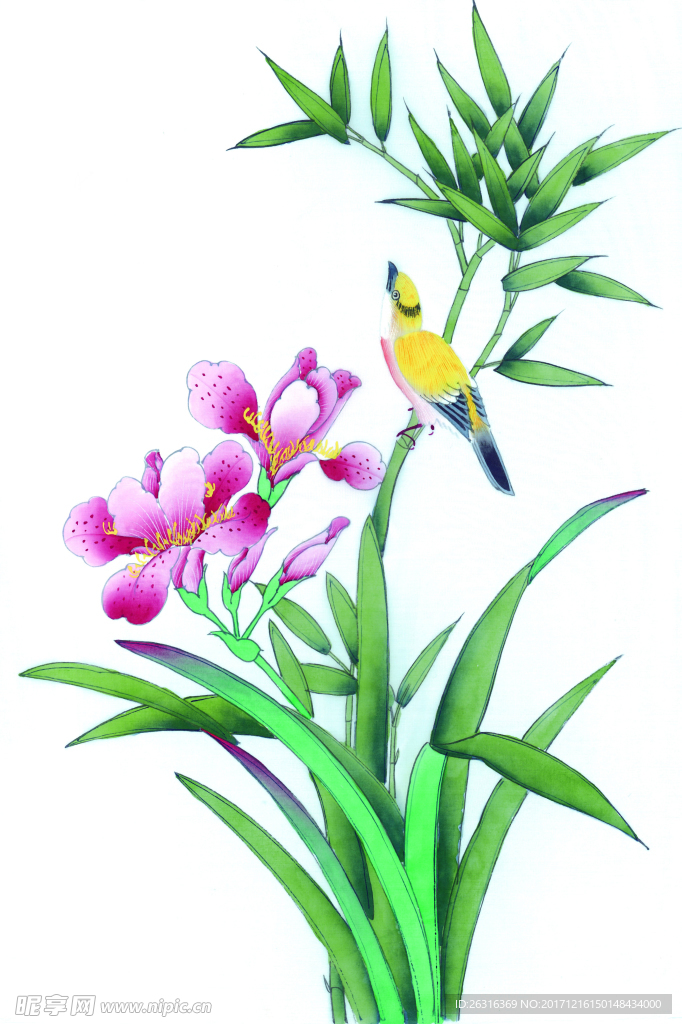 中式花鸟工笔画