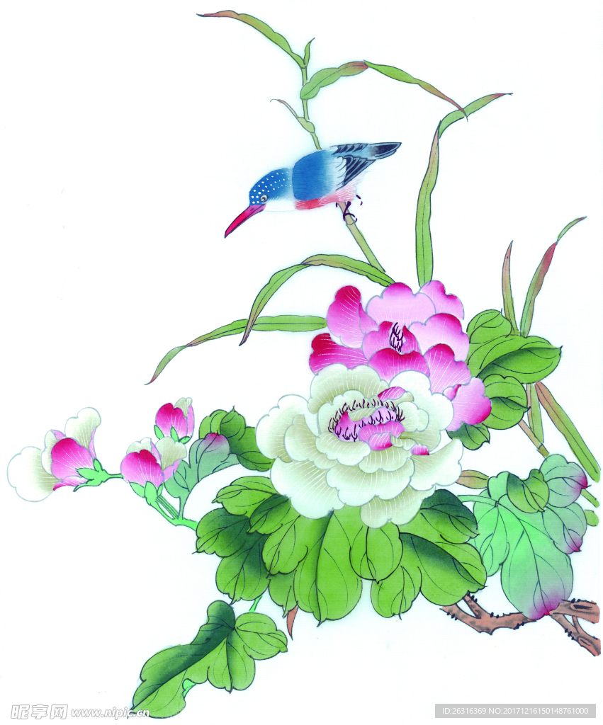 中式花鸟工笔画