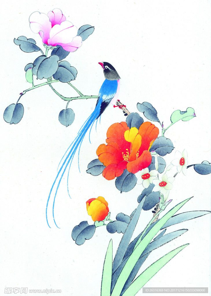 中式花鸟工笔画