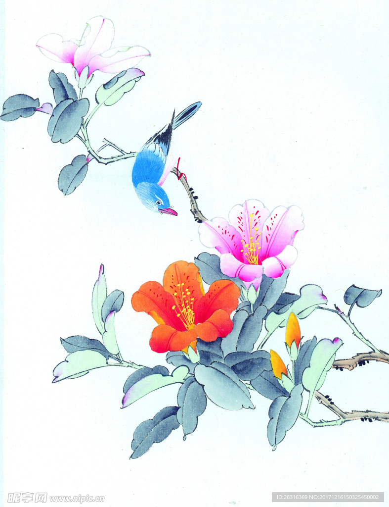 中式花鸟工笔画
